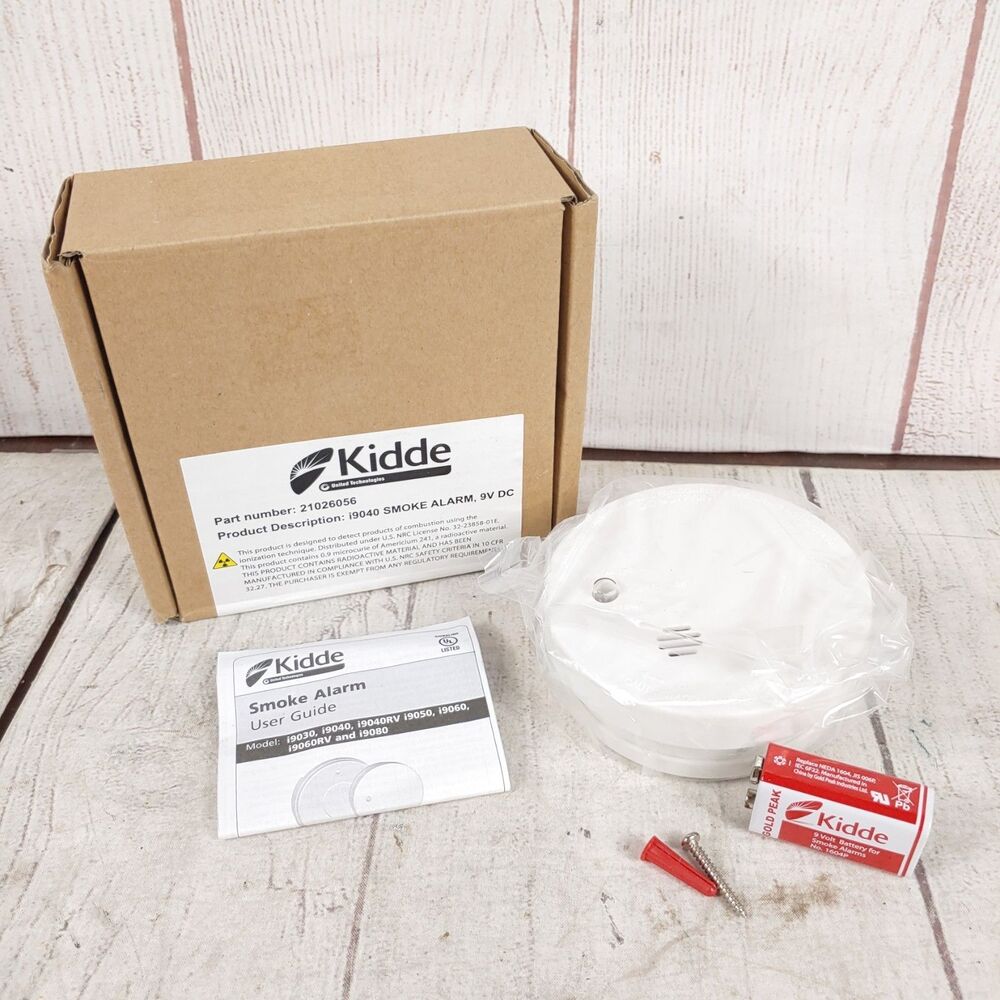 Kidde i9040 Smoke Alarm 9V DC Battery Operated Ionization Detector OPEN BOX